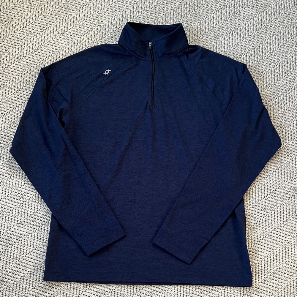Rhone Men's Half-Zip Performance Sweater - Navy